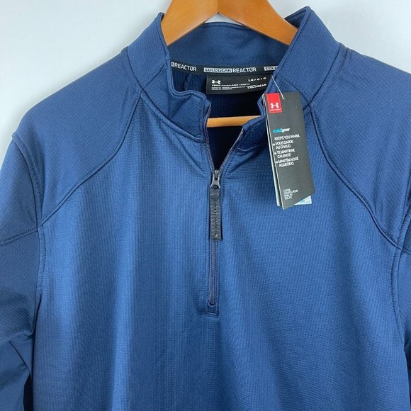 Under armour Other - Under Armour Coldgear Reactor 1/4 Zip Sweatshirt Pullover Blue Mens Size L